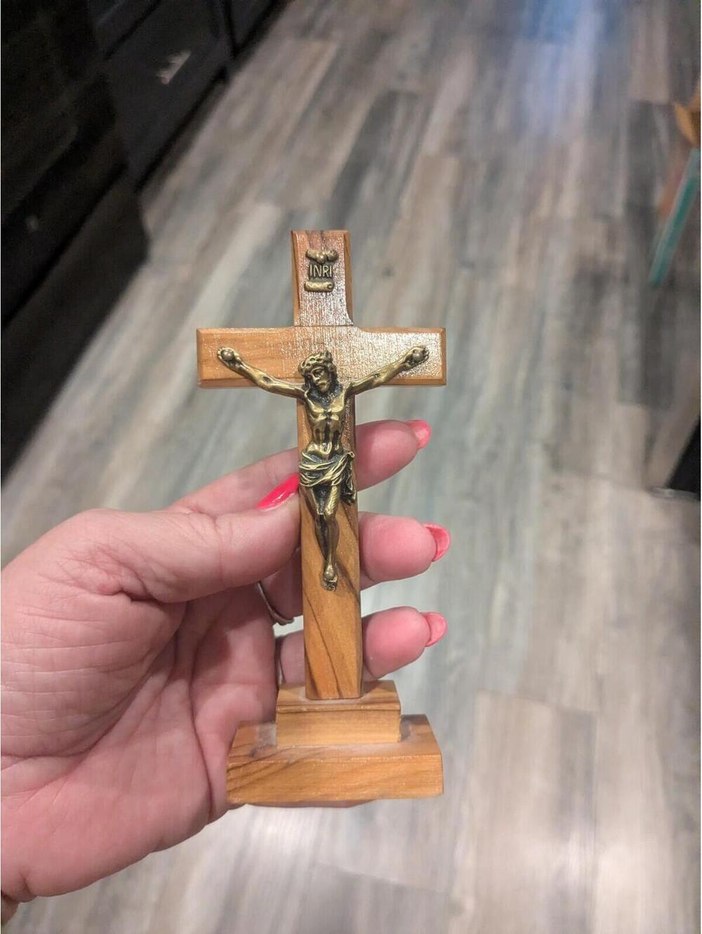 Sacred Heart Southern Missions INRI Jesus Crucifix Cross 4" Freestanding